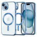 iPhone 15 Tech-Protect MagShine hoesje - MagSafe compatibel - helder/donkerblauw