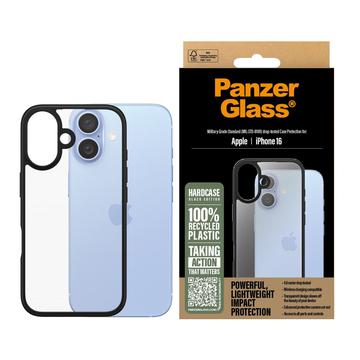 iPhone 16 PanzerGlass HardCase Hoesje - Zwart / Transparant