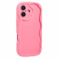 iPhone 16 Plus Candy Color Wavy TPU hoesje - Hot Pink