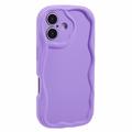 iPhone 16 Plus Candy Color Wavy TPU Hoesje - Paars