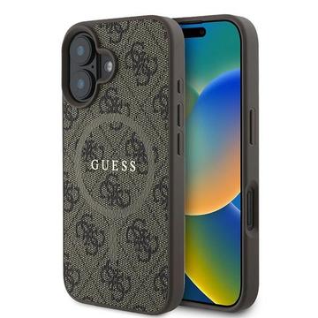 iPhone 16 Plus Guess 4G gekleurde ring case - MagSafe compatibel - Bruin