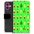 iPhone 16 Plus Premium Portemonnee Hoesje - Avocado Patroon
