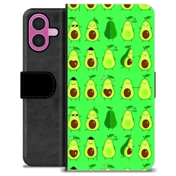 iPhone 16 Plus Premium Portemonnee Hoesje - Avocado Patroon