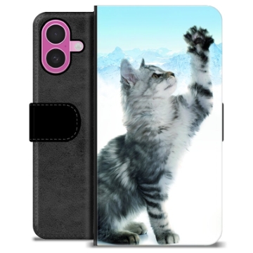 iPhone 16 Plus Premium Portemonnee Hoesje - Kat