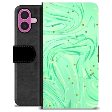 iPhone 16 Plus Premium Portemonnee Hoesje - Groene Munt