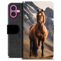 iPhone 16 Plus Premium Portemonnee Hoesje - Paard