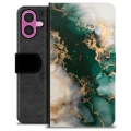iPhone 16 Plus Premium Portemonnee Hoesje - Jade Marmer