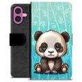 iPhone 16 Plus Premium Portemonnee Hoesje - Panda