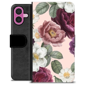 iPhone 16 Plus Premium Portemonnee Hoesje - Romantische Bloemen