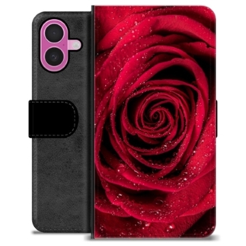 iPhone 16 Plus Premium Portemonnee Hoesje - Roos