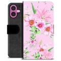 iPhone 16 Plus Premium Portemonnee Hoesje - Aquarel Bloemen