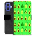iPhone 16 Premium Portemonnee Hoesje - Avocado Patroon