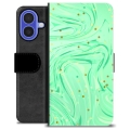 iPhone 16 Premium Portemonnee Hoesje - Groene Munt