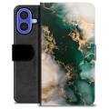 iPhone 16 Premium Portemonnee Hoesje - Jade Marmer