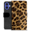 iPhone 16 Premium Portemonnee Hoesje - Luipaard