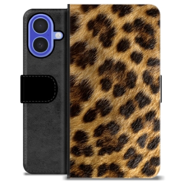 iPhone 16 Premium Portemonnee Hoesje - Luipaard