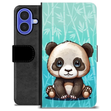 iPhone 16 Premium Portemonnee Hoesje - Panda