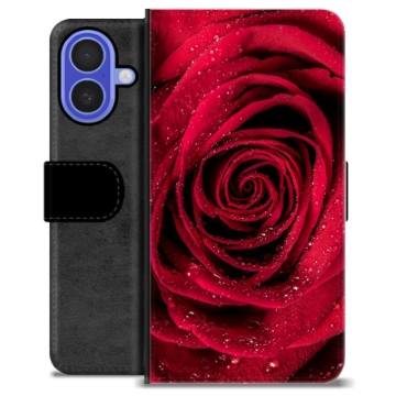 iPhone 16 Premium Portemonnee Hoesje - Roos