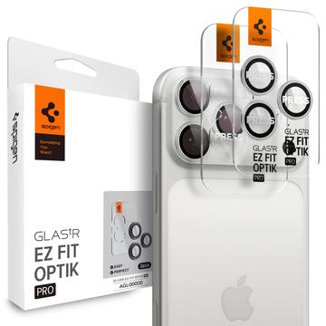 iPhone 16 Pro/16 Pro Max/17 Pro/17 Pro Max Spigen Glas.tR Ez Fit Optik Pro Lens Glazen Protector - Zilver