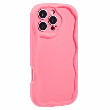 iPhone 16 Pro Candy Color Wavy TPU hoesje - Hot Pink