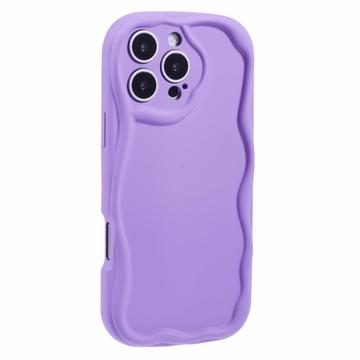 iPhone 16 Pro Candy Color Wavy TPU Hoesje - Paars