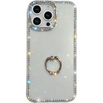 iPhone 16 Pro CrystalGlow Hybride hoesje met ringhouder - Doorzichtig