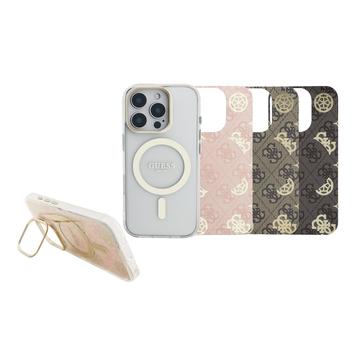 iPhone 16 Pro Guess gegalvaniseerd statief cameraframe MagSafe hoesje met verwisselbare achtergronden