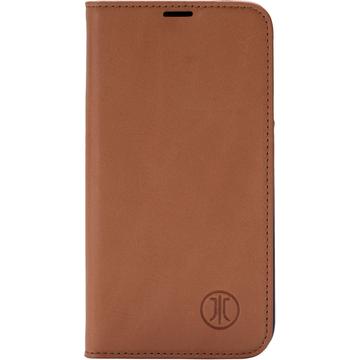 iPhone 16 Pro JT Berlin BookCase Tegel Flip Leren Hoesje - Cognac