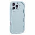 iPhone 16 Pro Max Candy Color Wavy TPU hoesje - Baby Blauw