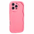 iPhone 16 Pro Max Candy Color Wavy TPU hoesje - Hot Pink