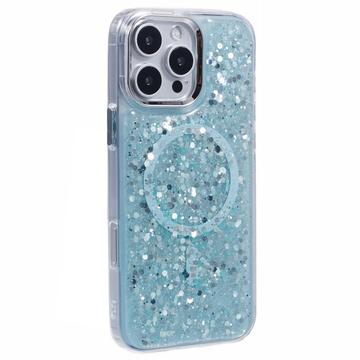 iPhone 16 Pro Max MagSafe-compatibel glitter pailletten epoxy hoesje - Lichtgroen