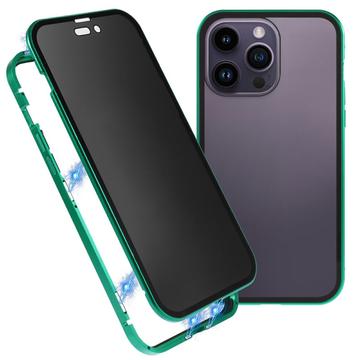 iPhone 16 Pro Max Magnetisch Hoesje met Gehard Glas - Privacy - Groen