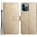 iPhone 16 Pro Max Mandala Series Portemonnee-hoesje - Goud
