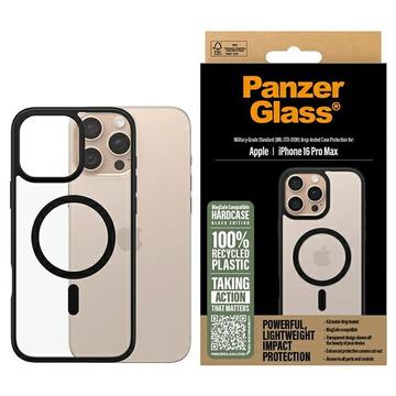 iPhone 16 Pro Max PanzerGlass HardCase MagSafe Compatibel Hoesje - Zwart / Doorzichtig