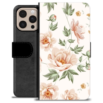 iPhone 16 Pro Max Premium Portemonnee Hoesje - Bloemen