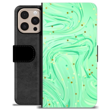 iPhone 16 Pro Max Premium Portemonnee Hoesje - Groene Munt
