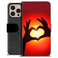 iPhone 16 Pro Max Premium Portemonnee Hoesje - Hart Silhouet