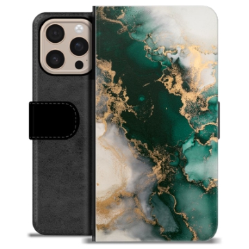 iPhone 16 Pro Max Premium Portemonnee Hoesje - Jade Marmer