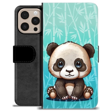 iPhone 16 Pro Max Premium Portemonnee Hoesje - Panda