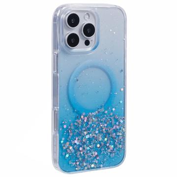 iPhone 16 Pro Max Sparkle Glow MagSafe hoesje - Blauw