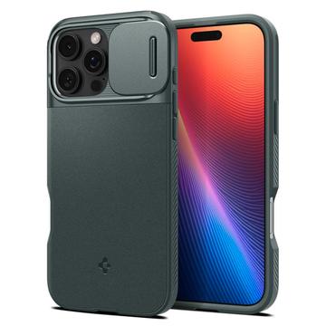 iPhone 16 Pro Max Spigen Optik Armor Mag Hoesje - Afgrond groen