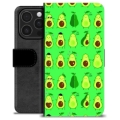 iPhone 16 Pro Premium Portemonnee Hoesje - Avocado Patroon