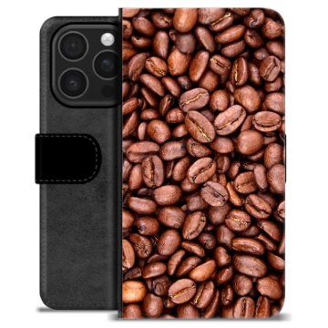 iPhone 16 Pro Premium Portemonnee Hoesje - Koffiebonen