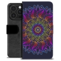 iPhone 16 Pro Premium Portemonnee Hoesje - Kleurrijke Mandala