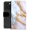 iPhone 16 Pro Premium Portemonnee Hoesje - Elegant Marmer