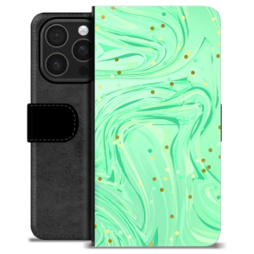 iPhone 16 Pro Premium Portemonnee Hoesje - Groene Munt