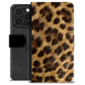iPhone 16 Pro Premium Portemonnee Hoesje - Luipaard