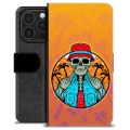 iPhone 16 Pro Premium Portemonnee Hoesje - Skelet Zomer