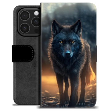 iPhone 16 Pro Premium Portemonnee Hoesje - Wolf