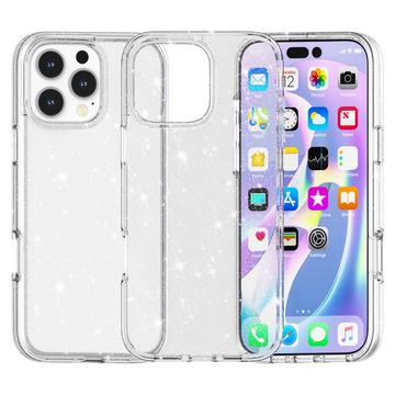 iPhone 16 Pro Stylish Glitter Series Hybride Hoesje